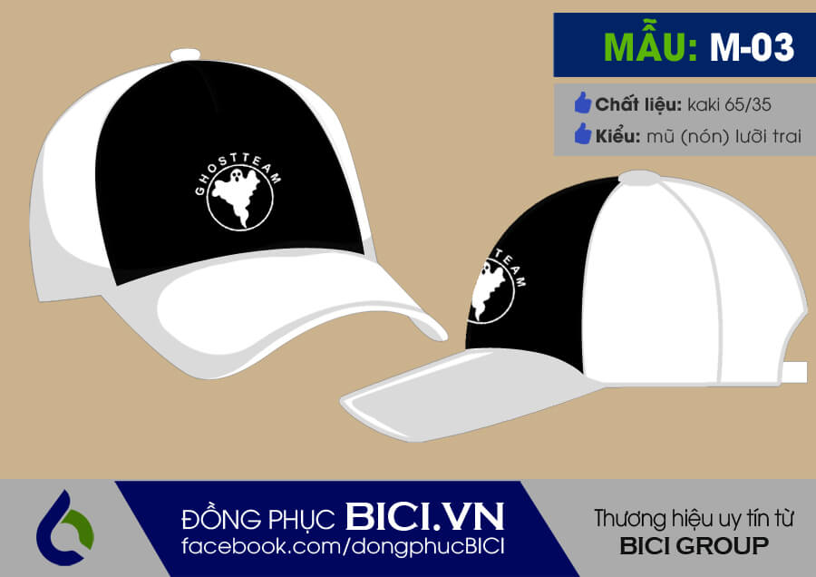 mũ đồng phục lớp phối màu trắng đen mũ đồng phục lớp phối màu trắng đen