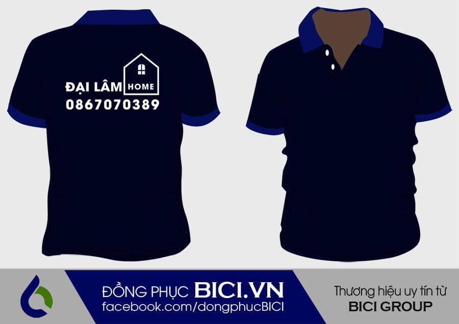 đồng phục công ty đại lâm cổ bẻ màu xanh đen đồng phục công ty đại lâm cổ bẻ màu xanh đen