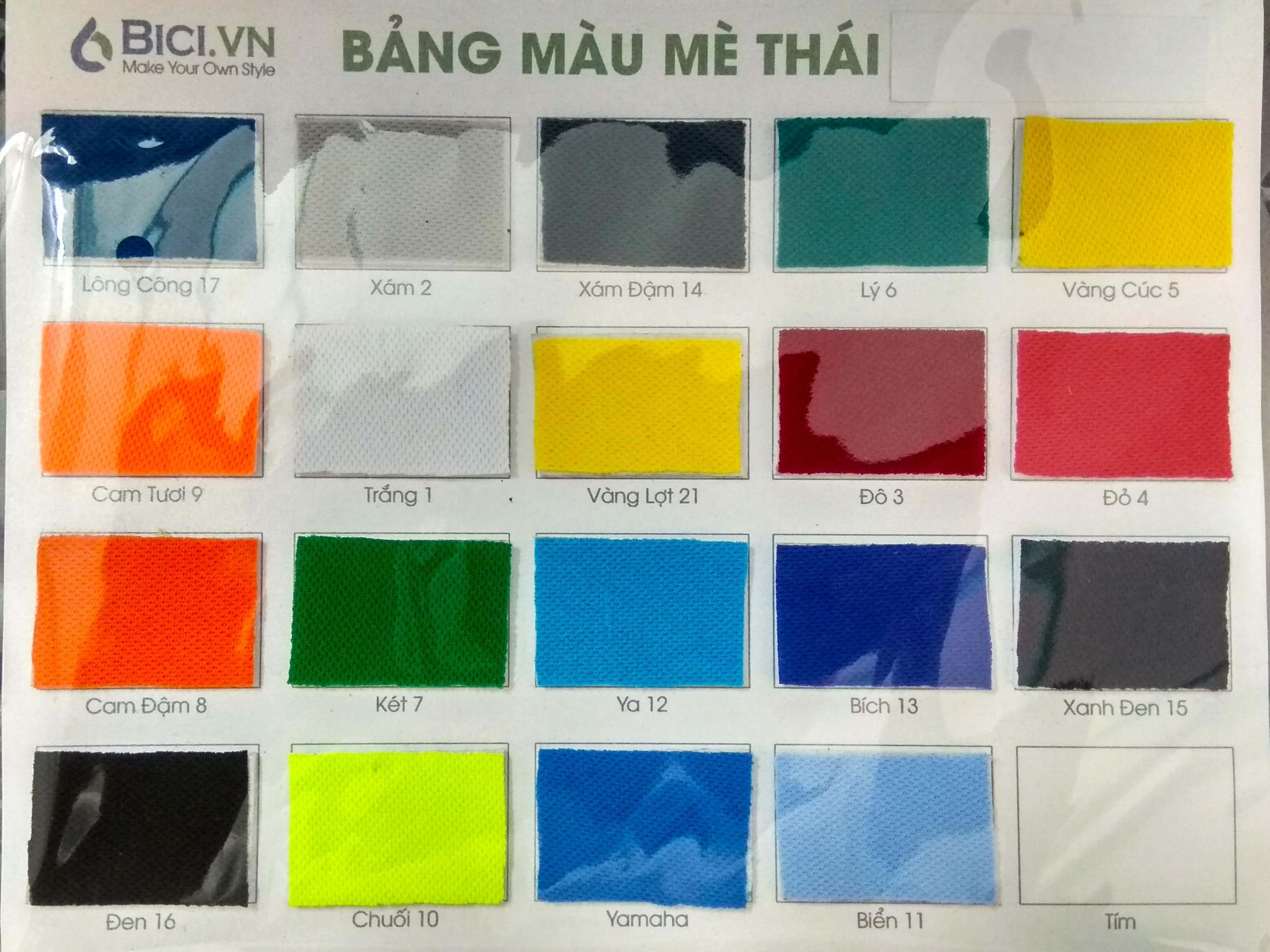 bảng màu mè thái bảng màu mè thái