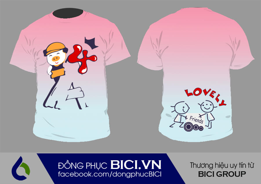 mẫu áo lớp 3d màu hồng ngộ nghĩnh mẫu áo lớp 3d màu hồng ngộ nghĩnh