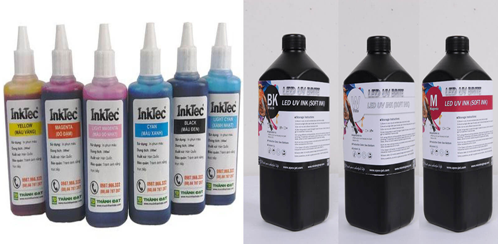 mực in gốc nước và mực in gốc dầu