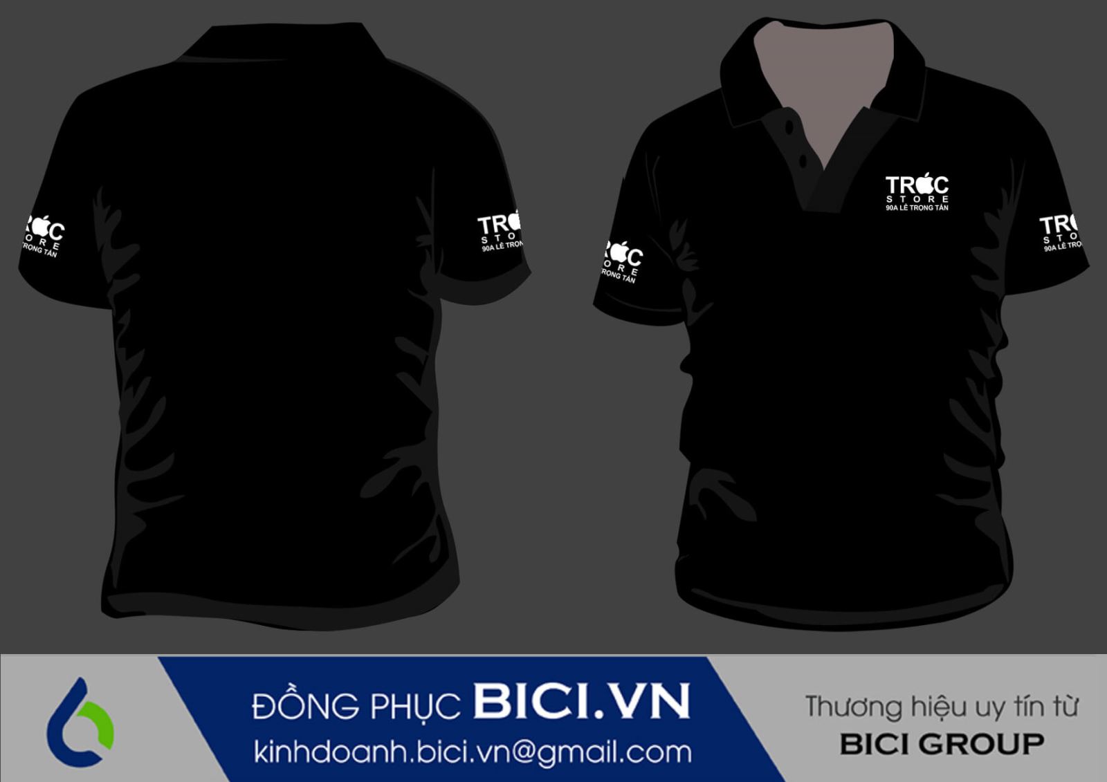 mẫu áo đồng phục siêu thị