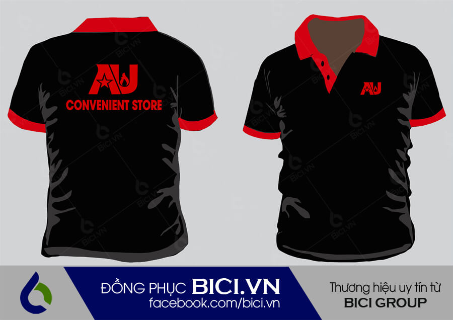 mẫu áo đồng phục siêu thị
