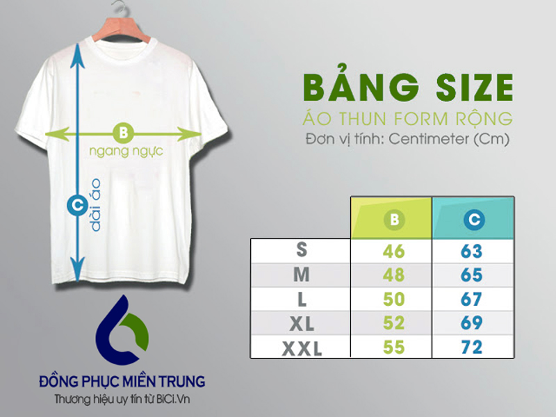 Bảng size áo thun free size