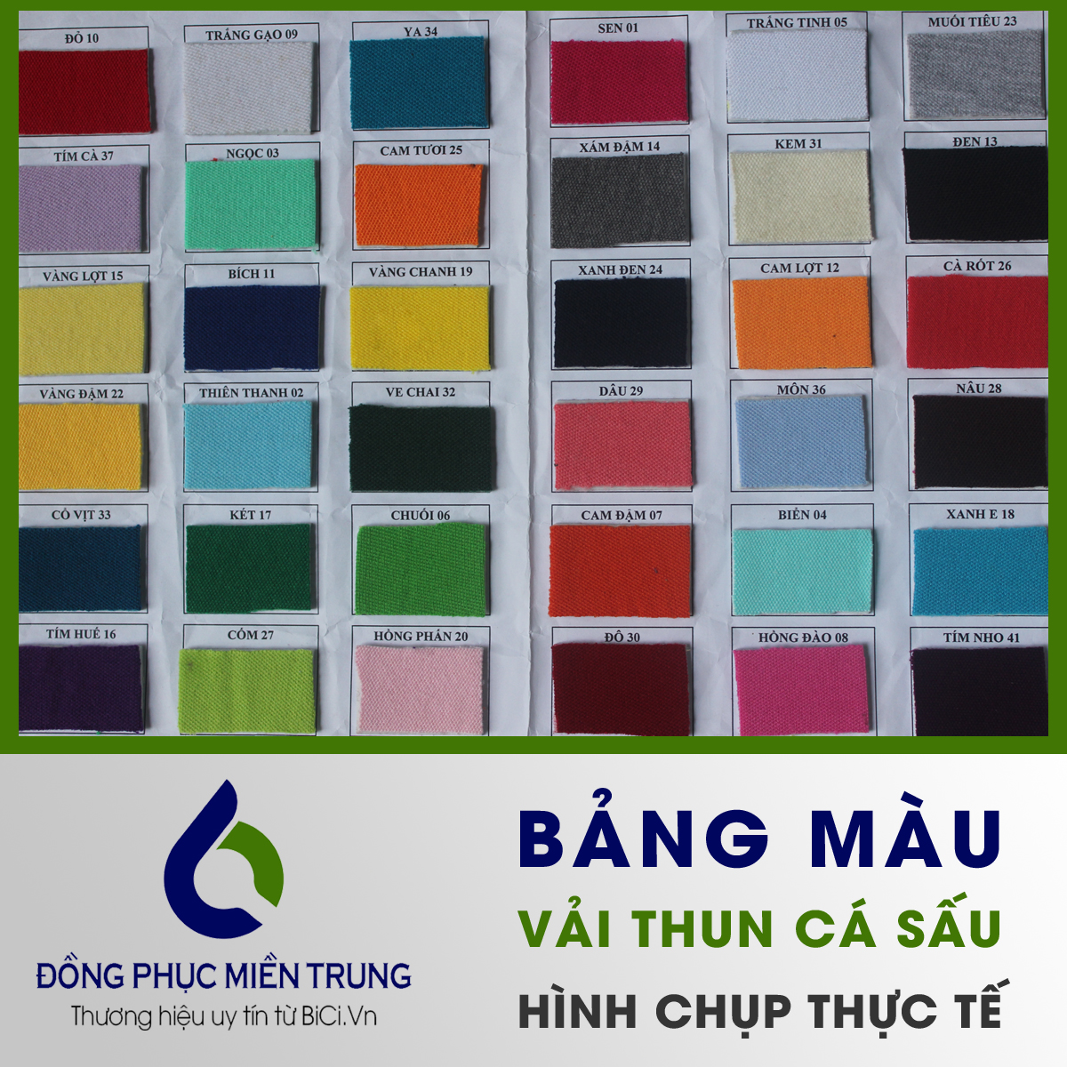 bảng màu vải thun cá sấu