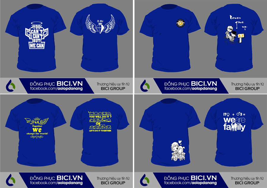 áo lớp màu xanh bích cổ tròn