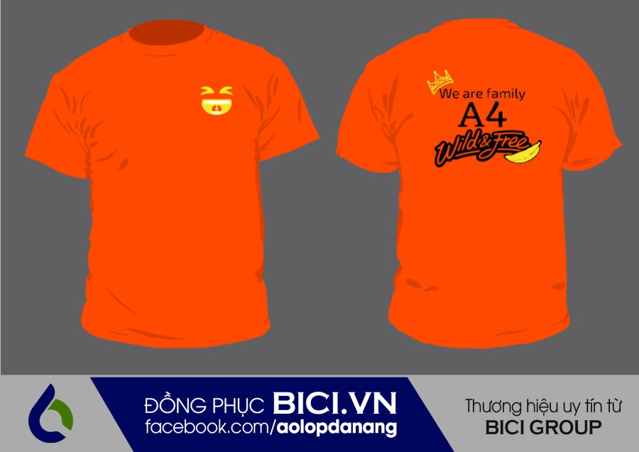 áo lớp màu cam cổ tròn áo lớp màu cam cổ tròn