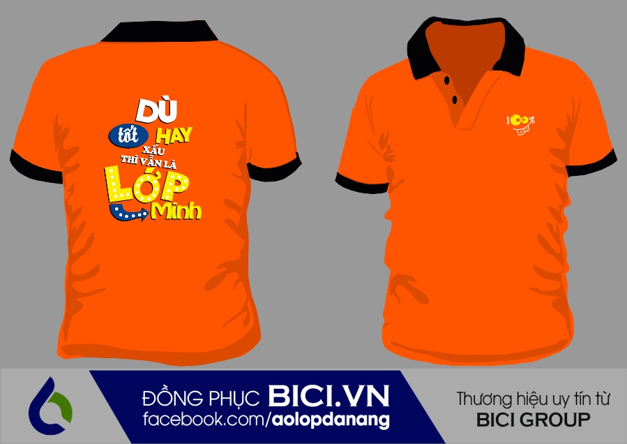 áo lớp màu cam tươi có cổ áo lớp màu cam tươi có cổ