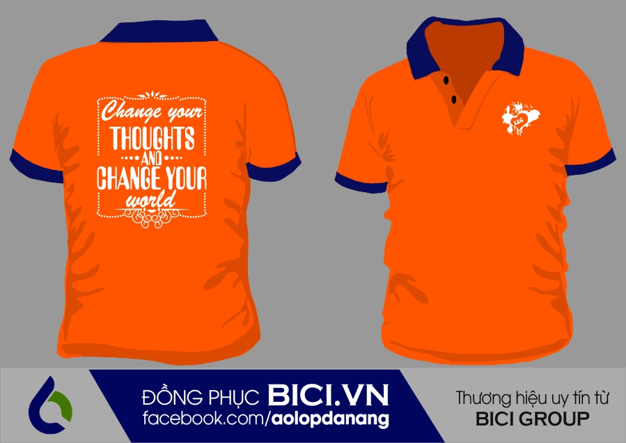 áo lớp màu cam tươi có cổ áo lớp màu cam tươi có cổ