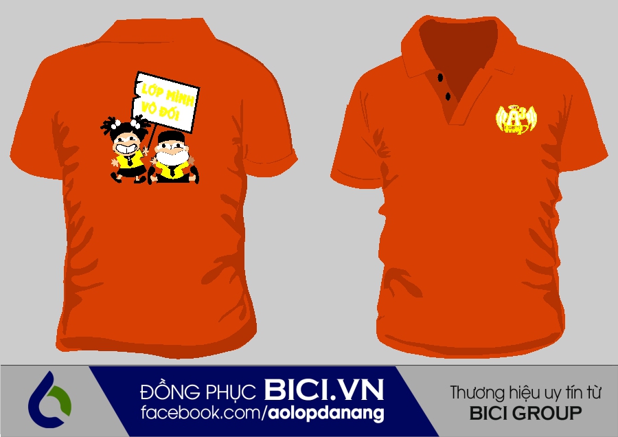 áo lớp màu cam có cổ áo lớp màu cam có cổ