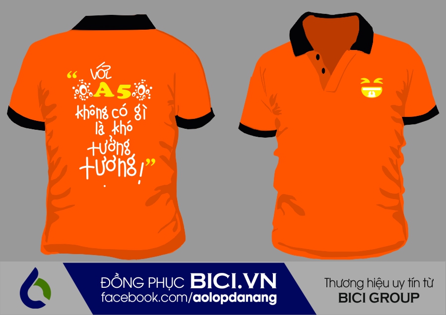 áo lớp màu cam tươi có cổ áo lớp màu cam tươi có cổ