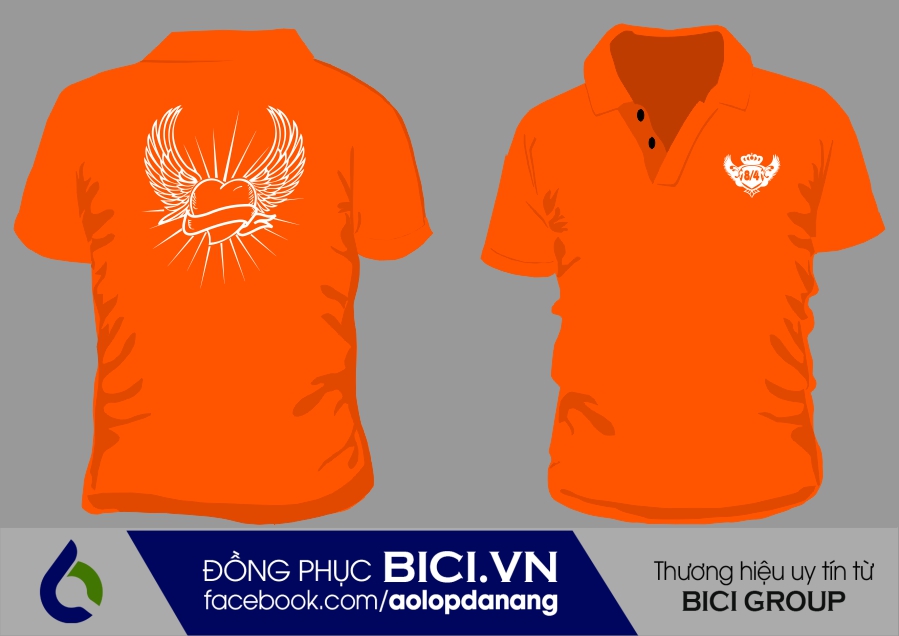 áo lớp màu cam tươi có cổ áo lớp màu cam tươi có cổ