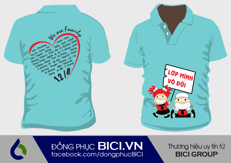 áo lớp màu xanh thiên thanh cổ bẻ áo lớp màu xanh thiên thanh cổ bẻ