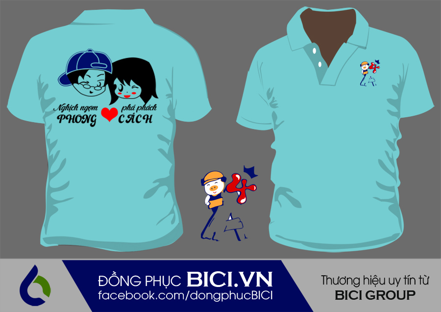 áo lớp màu xanh thiên thanh cổ bẻ áo lớp màu xanh thiên thanh cổ bẻ