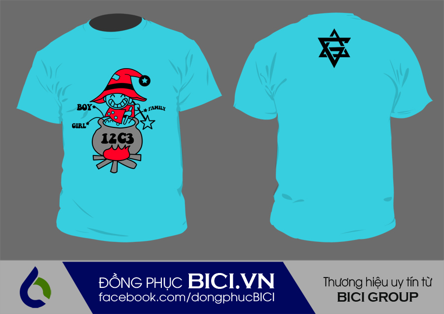 áo lớp màu xanh thiên thanh cổ tròn áo lớp màu xanh thiên thanh cổ tròn