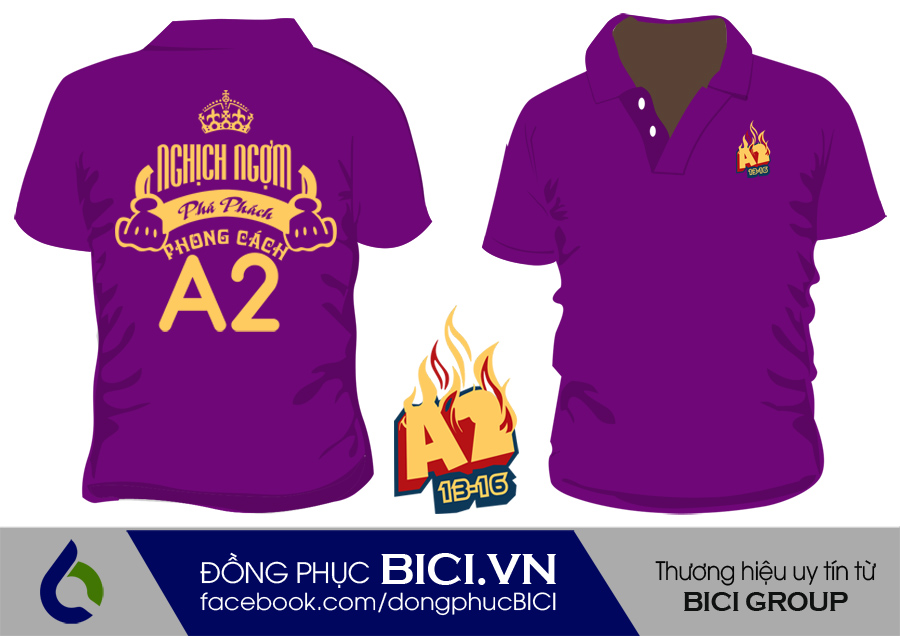 áo lớp màu tím cổ bẻ