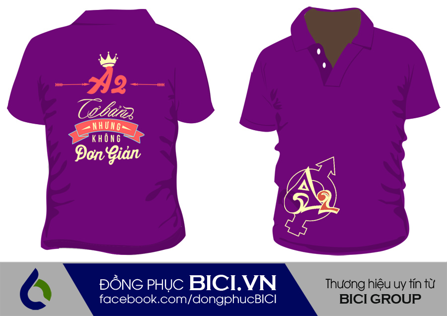 áo lớp màu tím cổ bẻ