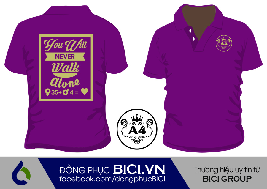 áo lớp màu tím cổ bẻ