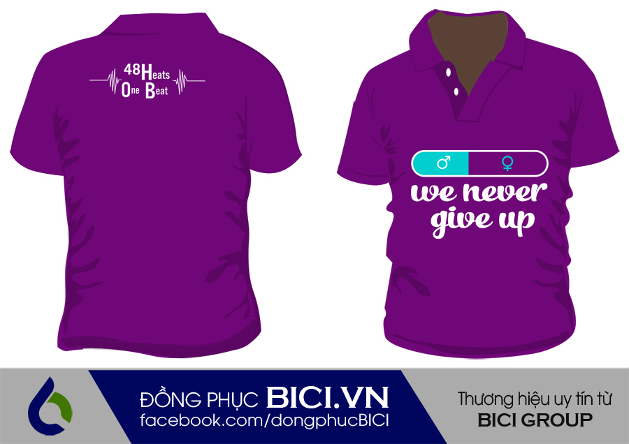 áo lớp màu tím cổ bẻ