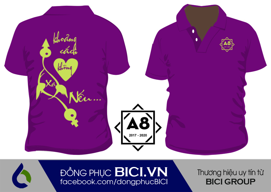 áo lớp màu tím cổ bẻ