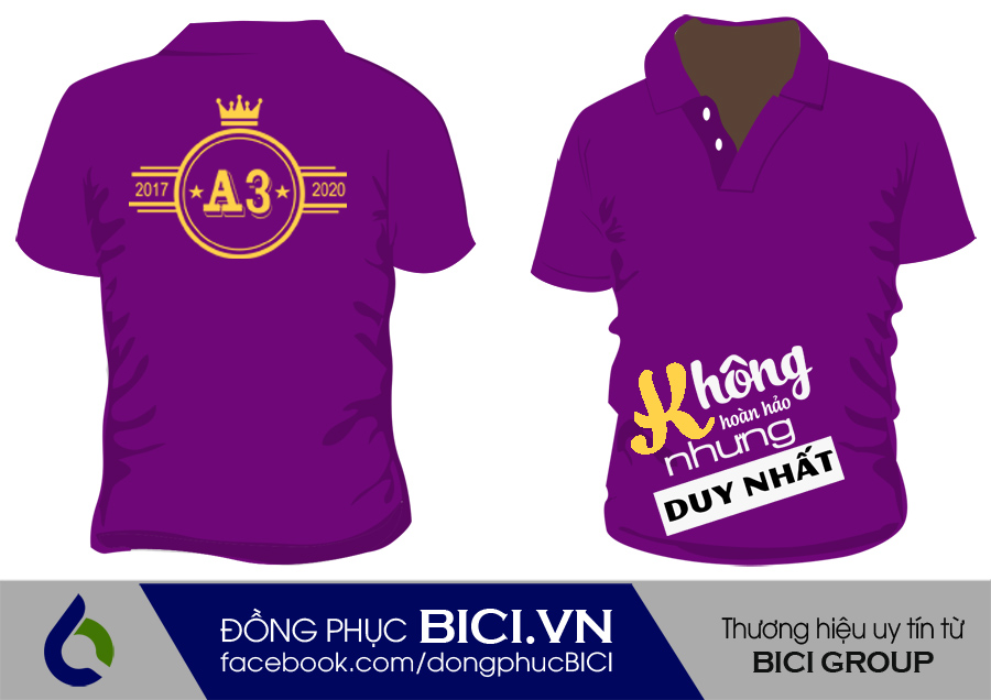 áo lớp màu tím cổ bẻ