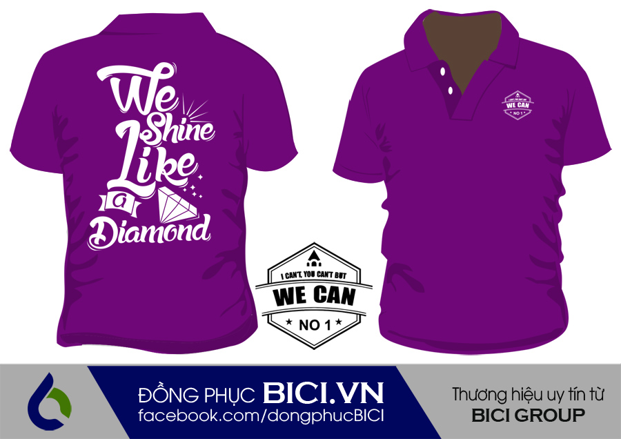 áo lớp màu tím cổ bẻ