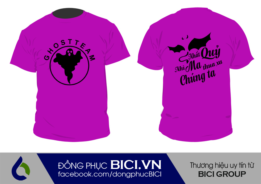 áo lớp màu tím cổ tròn 