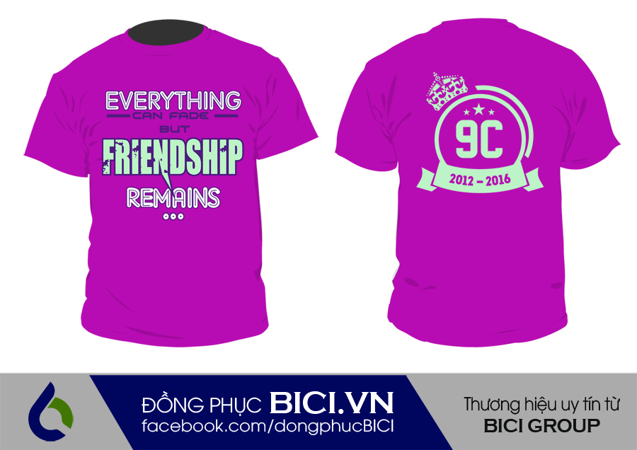 áo lớp màu tím cổ tròn 