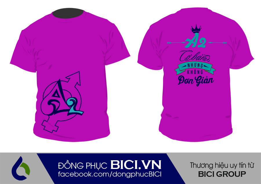 áo lớp màu tím cổ tròn 