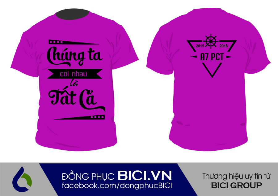 áo lớp màu tím cổ tròn 