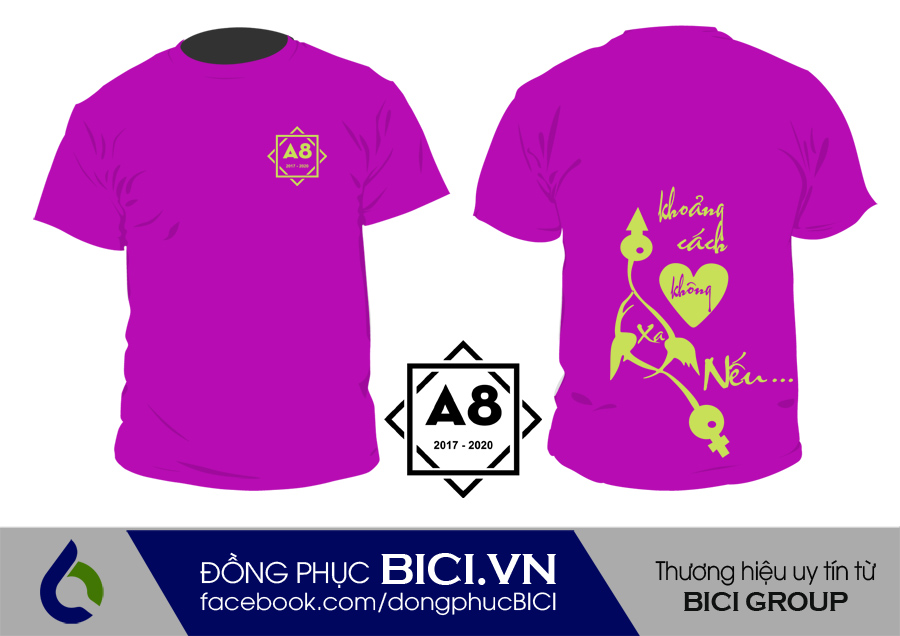 áo lớp màu tím cổ tròn 