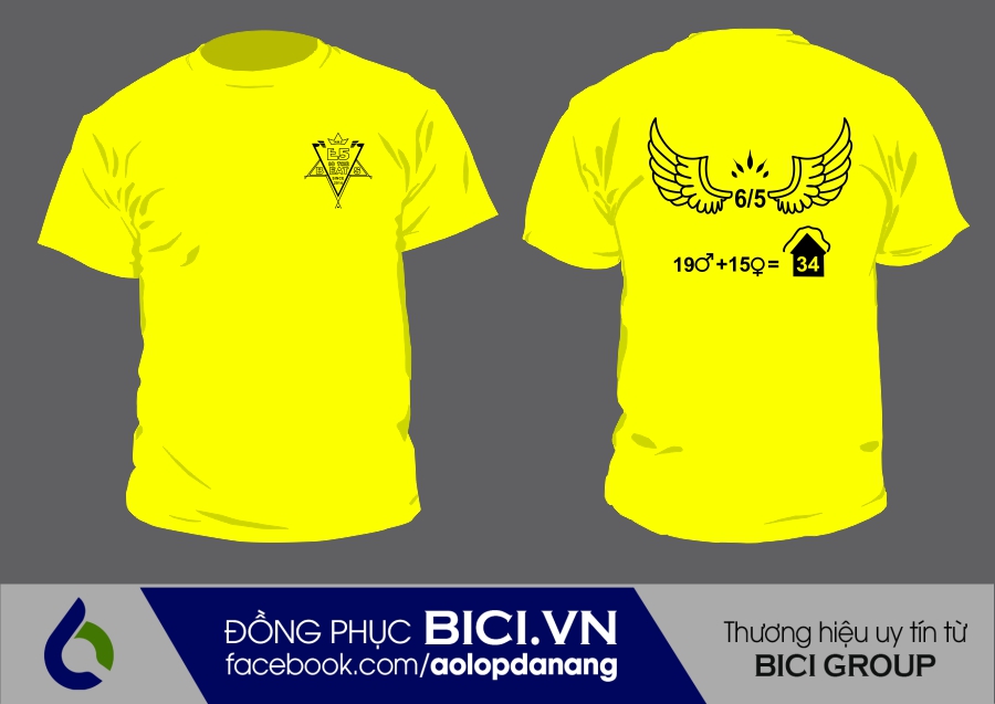 áo lớp màu vàng cổ tròn áo lớp màu vàng cổ tròn