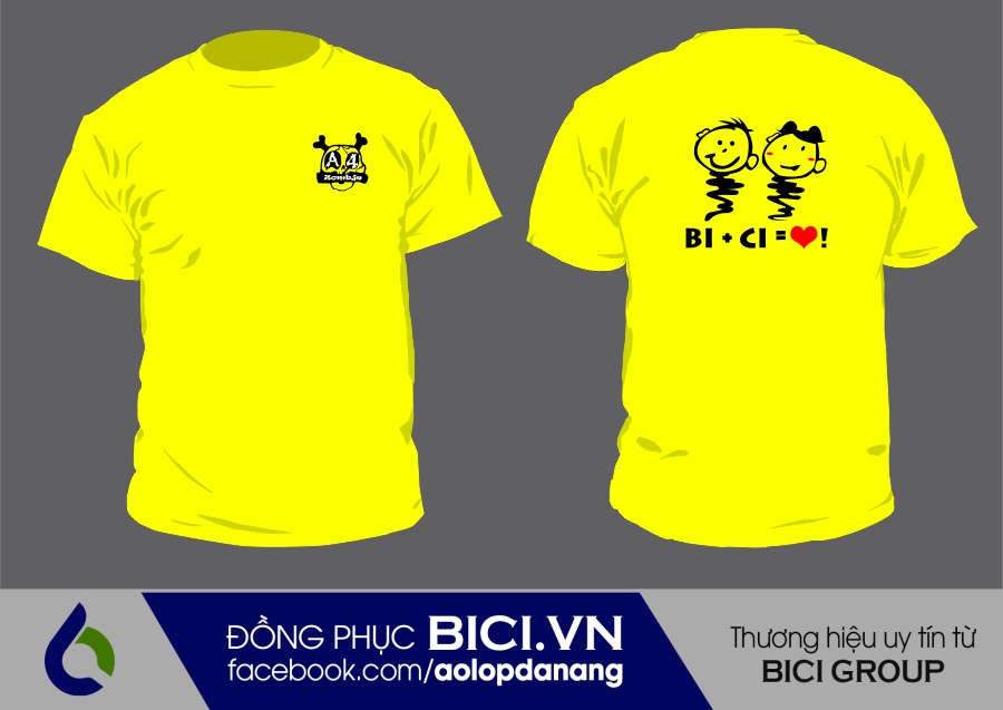 áo lớp màu vàng cổ tròn 