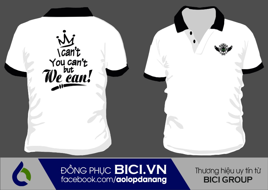 áo lớp màu trắng có cổ