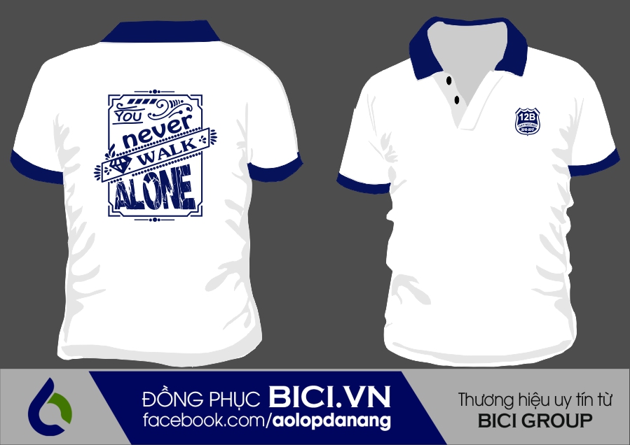 áo lớp màu trắng có cổ