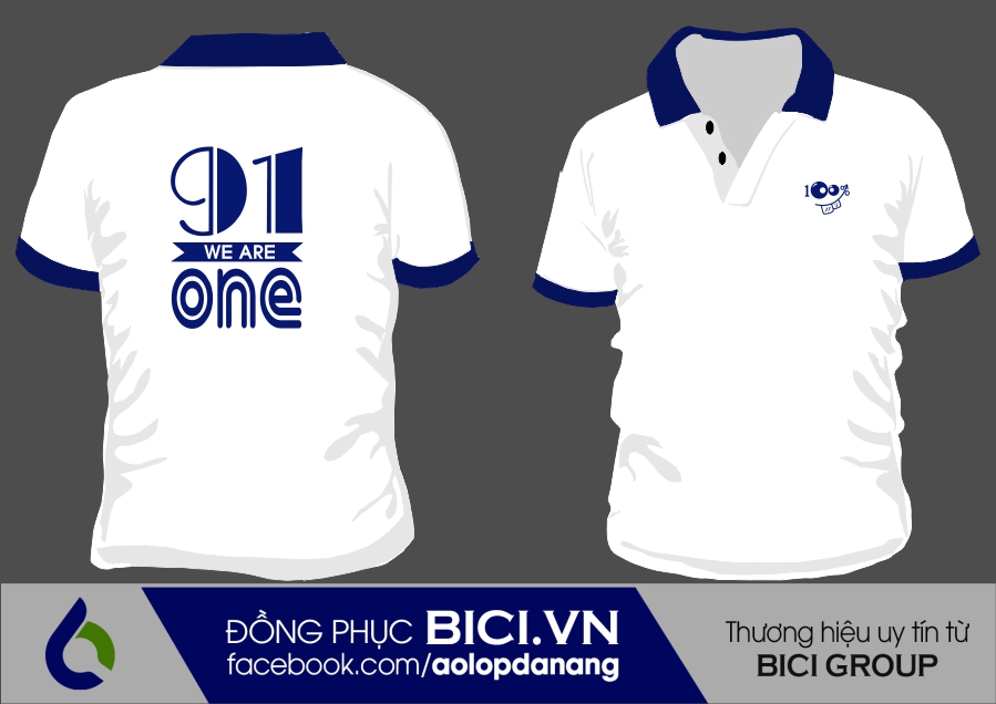 áo lớp màu trắng có cổ