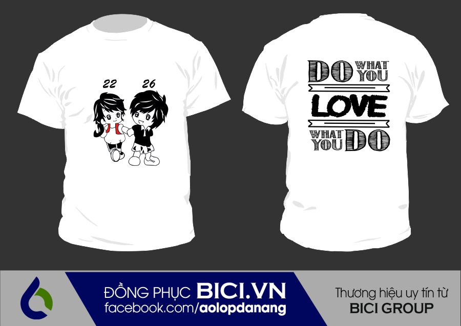 áo lớp màu trắng cổ tròn 