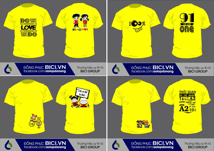 áo lớp cực chất màu vàng