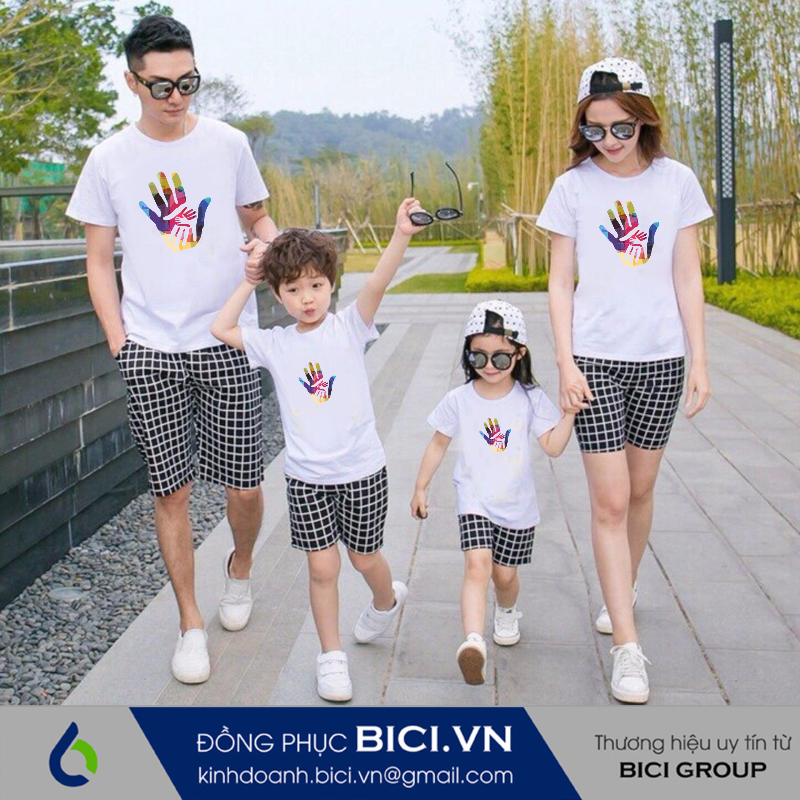 áo đồng phục gia đình 4 người áo đồng phục gia đình 4 người