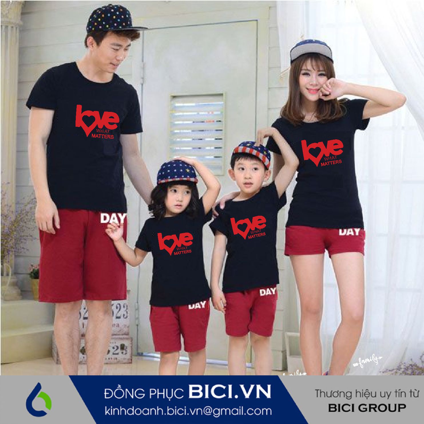 áo đồng phục gia đình 4 người áo đồng phục gia đình 4 người