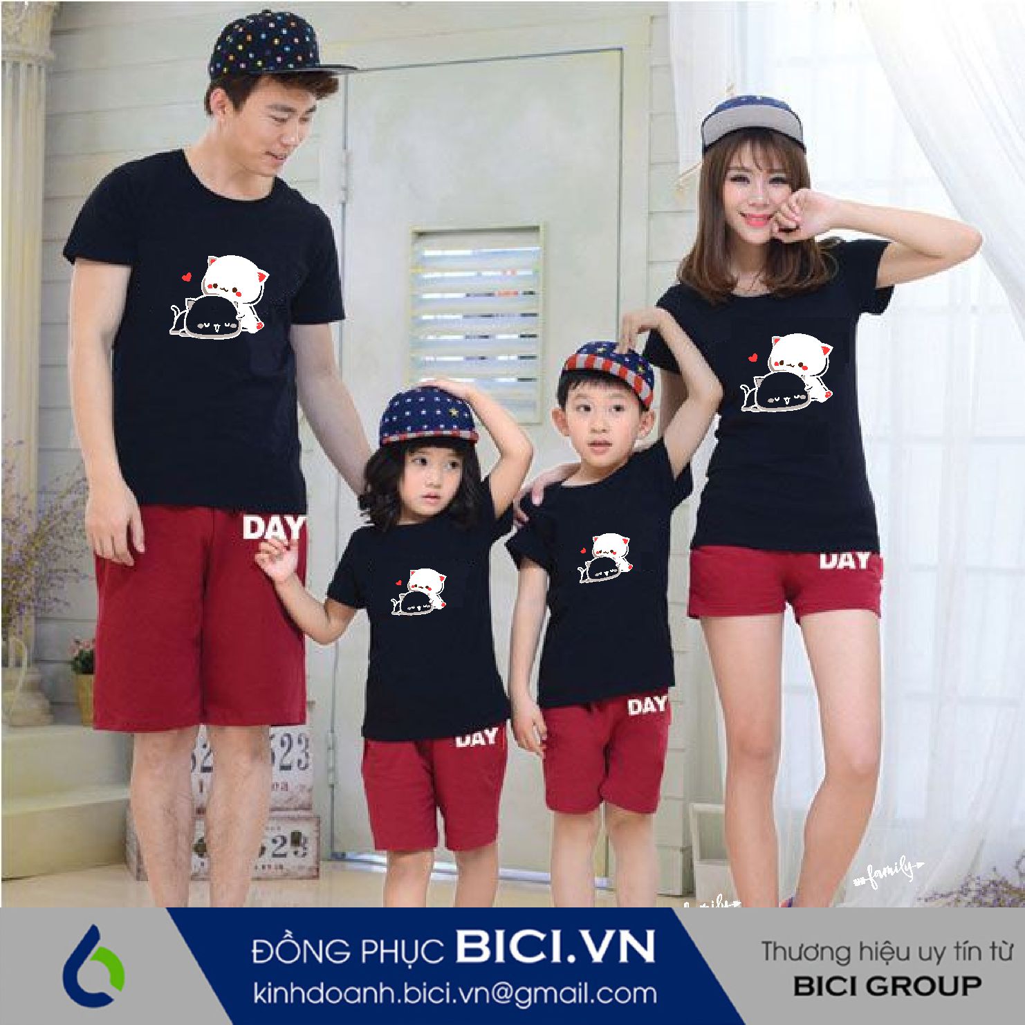 áo đồng phục gia đình 4 người áo đồng phục gia đình 4 người