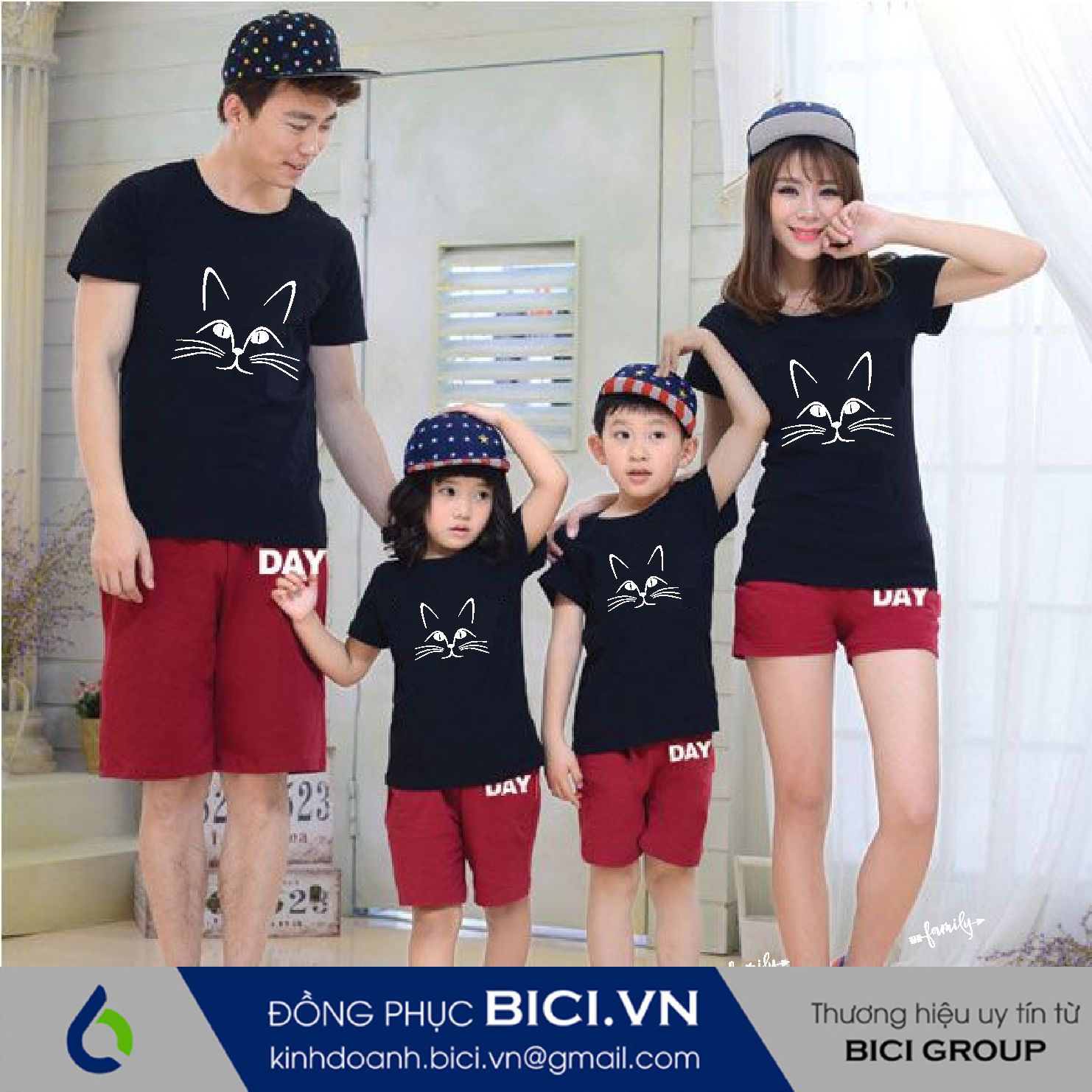 áo đồng phục gia đình 4 người áo đồng phục gia đình 4 người