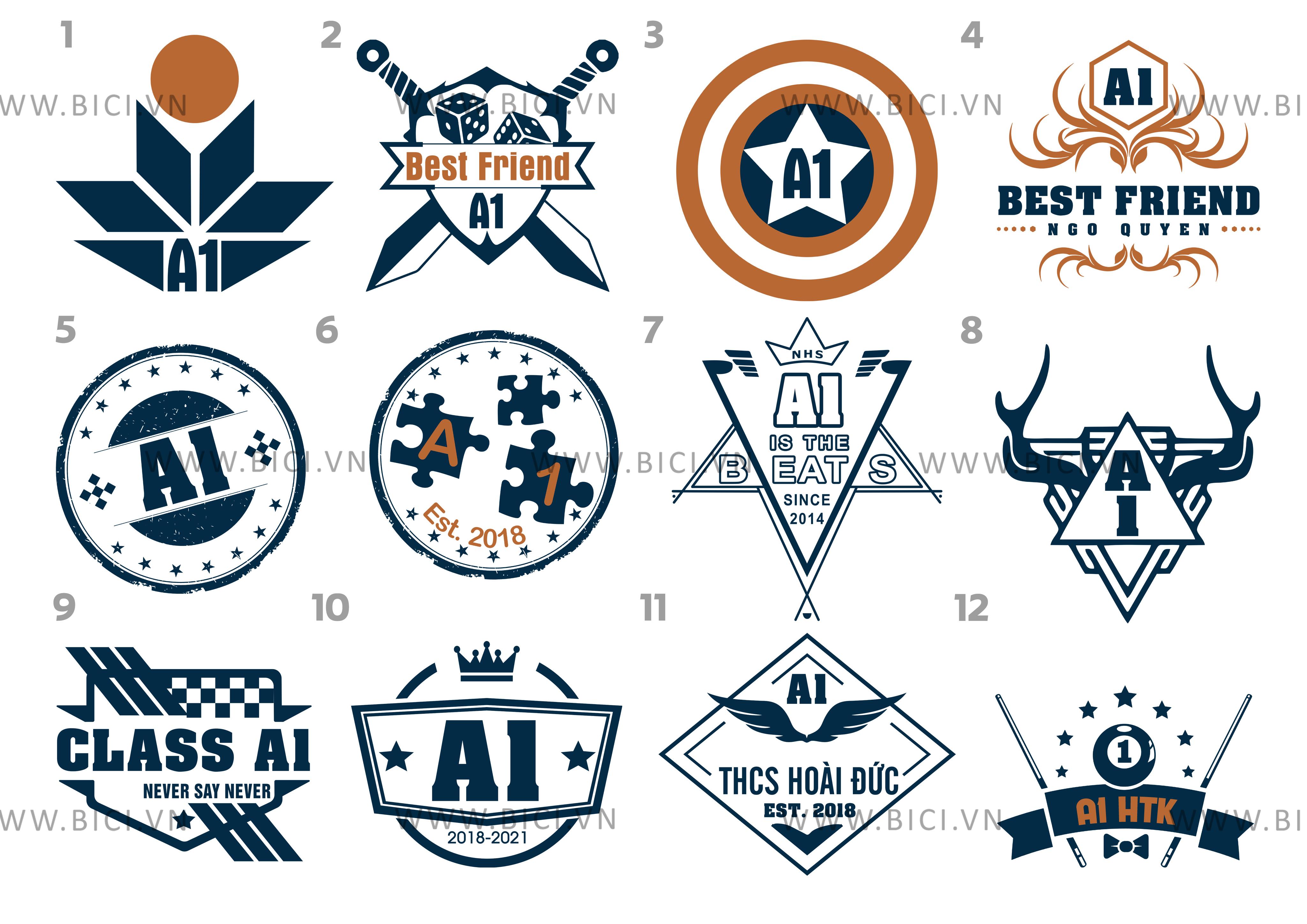 logo áo lớp a1 logo áo lớp a1