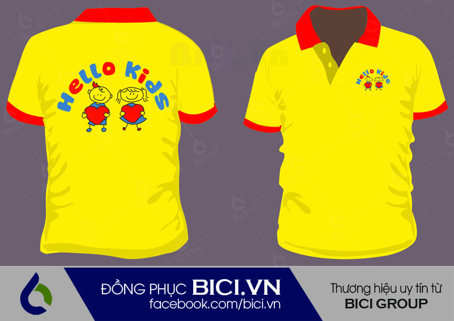 Đồng phục học sinh mầm non cổ bẻ Đồng phục học sinh mầm non cổ bẻ