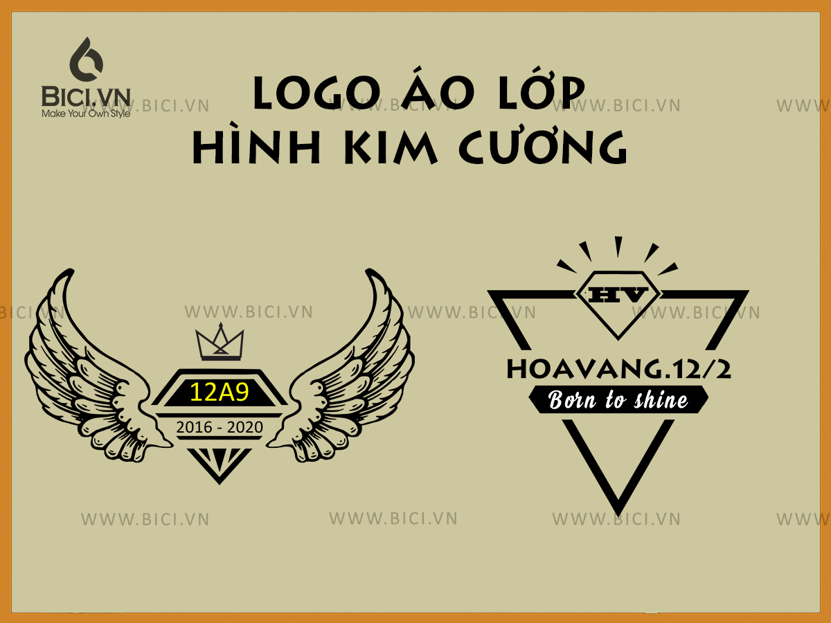 logo áo lớp hình kim cương logo áo lớp hình kim cương