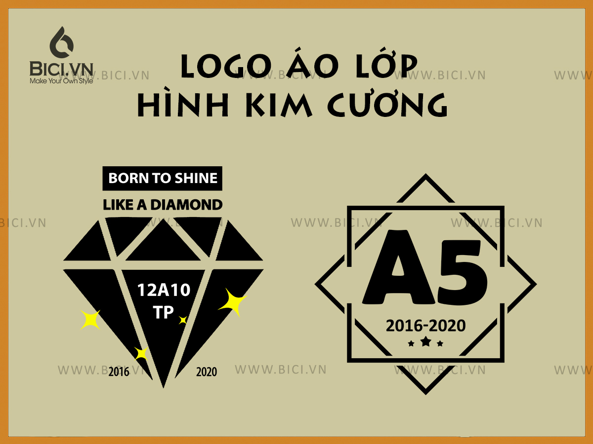 logo áo lớp hình kim cương logo áo lớp hình kim cương