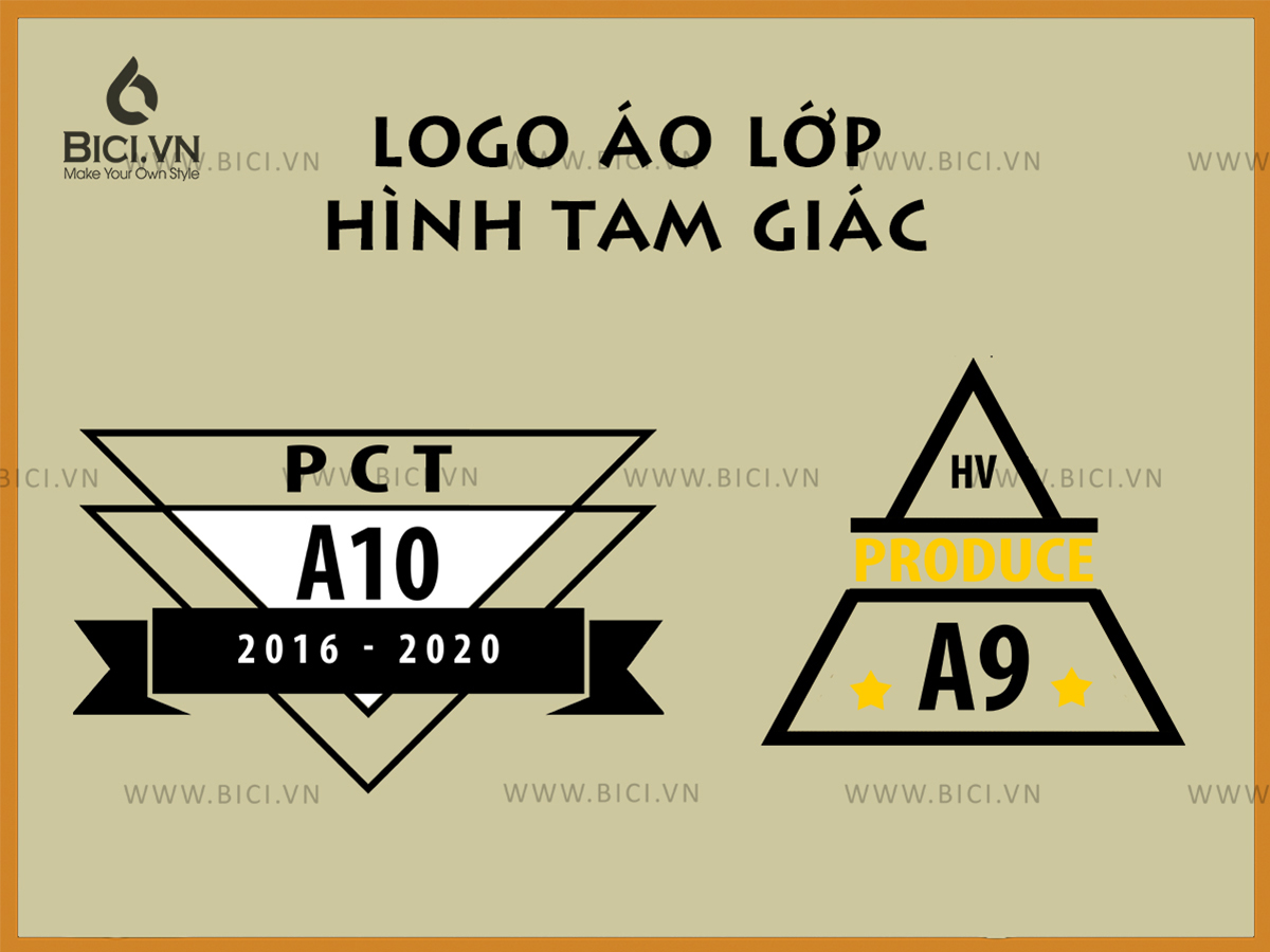 logo áo lớp hình tam giác logo áo lớp hình tam giác