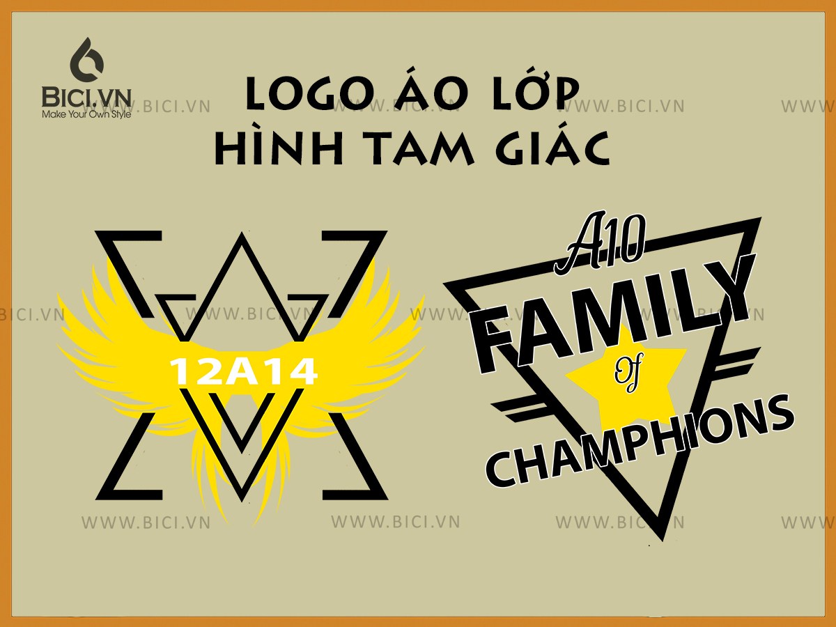 mẫu logo áo lớp hình tam giác mẫu logo áo lớp hình tam giác