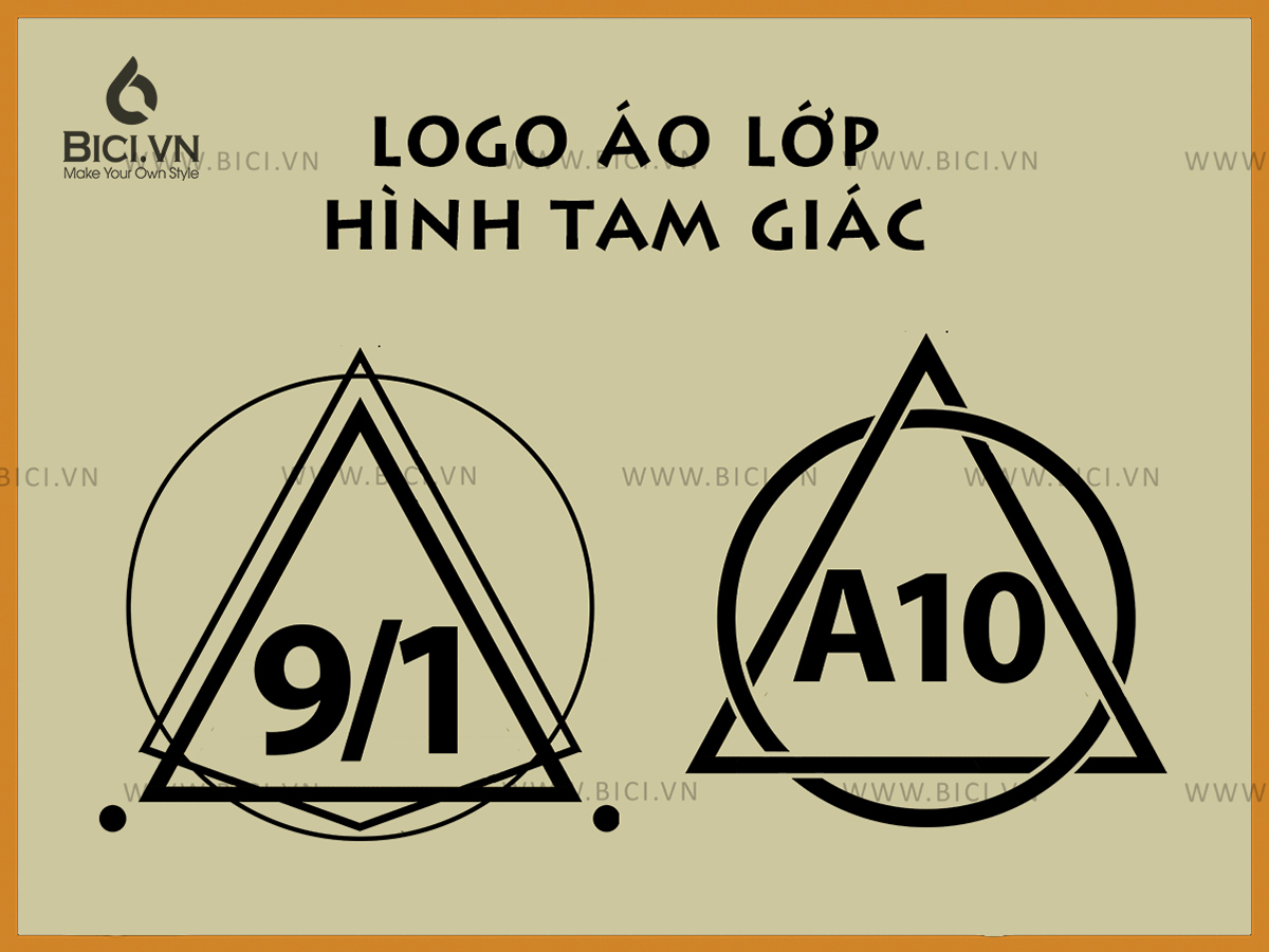 mẫu logo áo lớp hình tam giác mẫu logo áo lớp hình tam giác