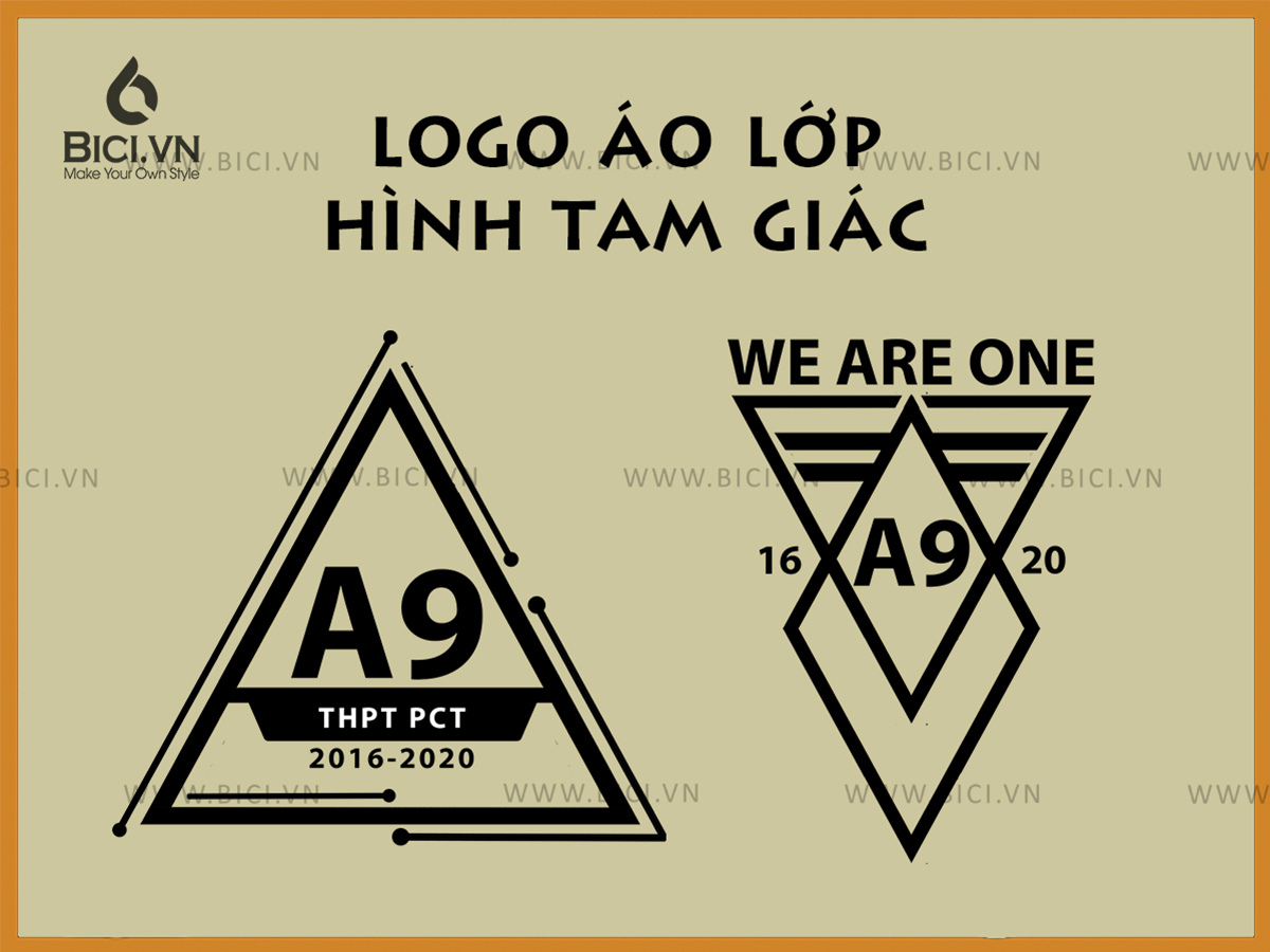 mẫu logo áo lớp hình tam giác mẫu logo áo lớp hình tam giác